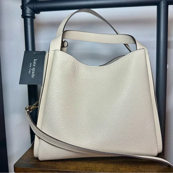 15. NWT kate spade new york Medium Knott Leather Crossbody Tote - Picture 4 of 13